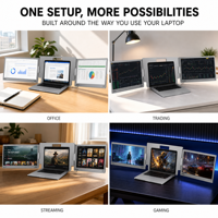 Écran double Full HD 18,5 pouces, extension d'écran 1080P, plug and play, installation facile pour ordinateur portable, jeux, moniteur pliable, OEM ODM Factory
