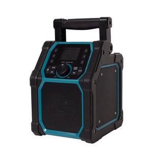 Đài phát thanh đa chức năng 2*10W IPX54 không dây Bluetooth tích hợp đồng hồ, sạc điện thoại, bền chắc, hỗ trợ DAB FM, dùng ngoài trời, công trường xây dựng - Product Image 1