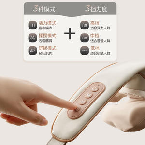 Midea Masseur pour le cou et les épaules Hbtm3 Off White rechargeable par USB pour la relaxation et le massage du cou à domicile - Product Image 4