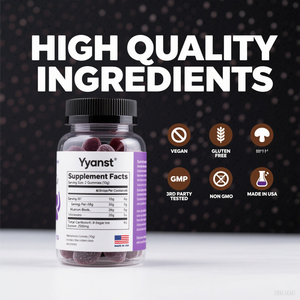 OEM/ODM 10 gomitas de setas de mezcla para adultos gomitas nootrópicas de soporte energético con Reishi Cordyceps y setas de melena de León - Product Image 4