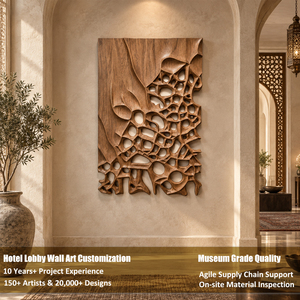 Decoración Moderna <span class=keywords><strong>para</strong></span> el Hogar, Arte de Pared Abstracto Hecho a Mano, Obra de Arte en Técnica Mixta, Pintura Tallada en Madera, <span class=keywords><strong>Cuadros</strong></span> de Pared 3D - Product Image 3