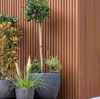 Paneles de Pared WPC Modernos, Impermeables y Resistentes al Fuego, Ideales para Decoración de Cercas de Jardines y Villas al Aire Libre