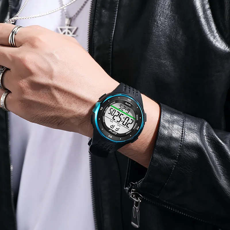 Best Silicone Analog Digital Display Men Watch Hot Sale Trendy Sport Watches Customized OEM