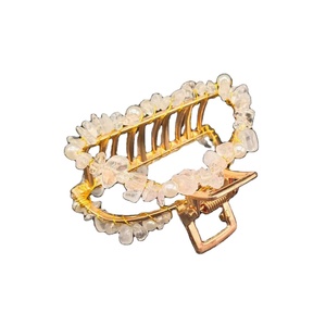 Pasador de Pelo de Mariposa con Perlas y Cuarzo Transparente, Estilo Coreano, Hecho a Mano, Accesorios para el Cabello con Perlas, Regalo DIY <span class=keywords><strong>MIO</strong></span> para Mujer - Product Image 1