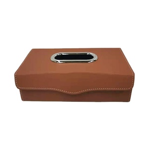 Boîte de mouchoirs de <span class=keywords><strong>voiture</strong></span>, rangement automatique <span class=keywords><strong>pour</strong></span> mouchoirs de <span class=keywords><strong>voiture</strong></span> en maille avec cuir PU, nouveau Design - Product Image 4