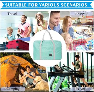 Sac de voyage pliable léger et tendance, imperméable en Oxford, grande capacité, organisateur de bagages portable pour <span class=keywords><strong>avion</strong></span> avec fermeture éclair - Product Image 5