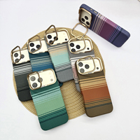 Casing serat karbon tempa casing ponsel logam magnetik untuk iPhone Air 17 Pro Max casing sandaran lensa untuk iPhone