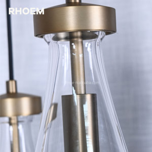 Lampadario RHOEM a Gocce di Pioggia in Vetro Soffiato a Mano, con Canopia in Ottone Massiccio, 110V-240V, Personalizzabile - Product Image 4