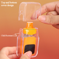 Boîte d'emballage de cartouche de type glissière pour chariot, personnalisée par l'usine WEISHENG, sécurisée, résistante, bouton transparent, en plastique