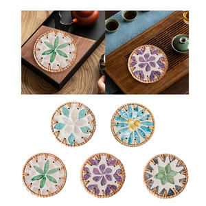 Handmade Bamboo Round Classic Style Placemat Natural Handwoven Eco-Friendly Heat Resistant Dining Table Mat <b>Kitchen</b> <b>Accessories</b> - Product Image 4