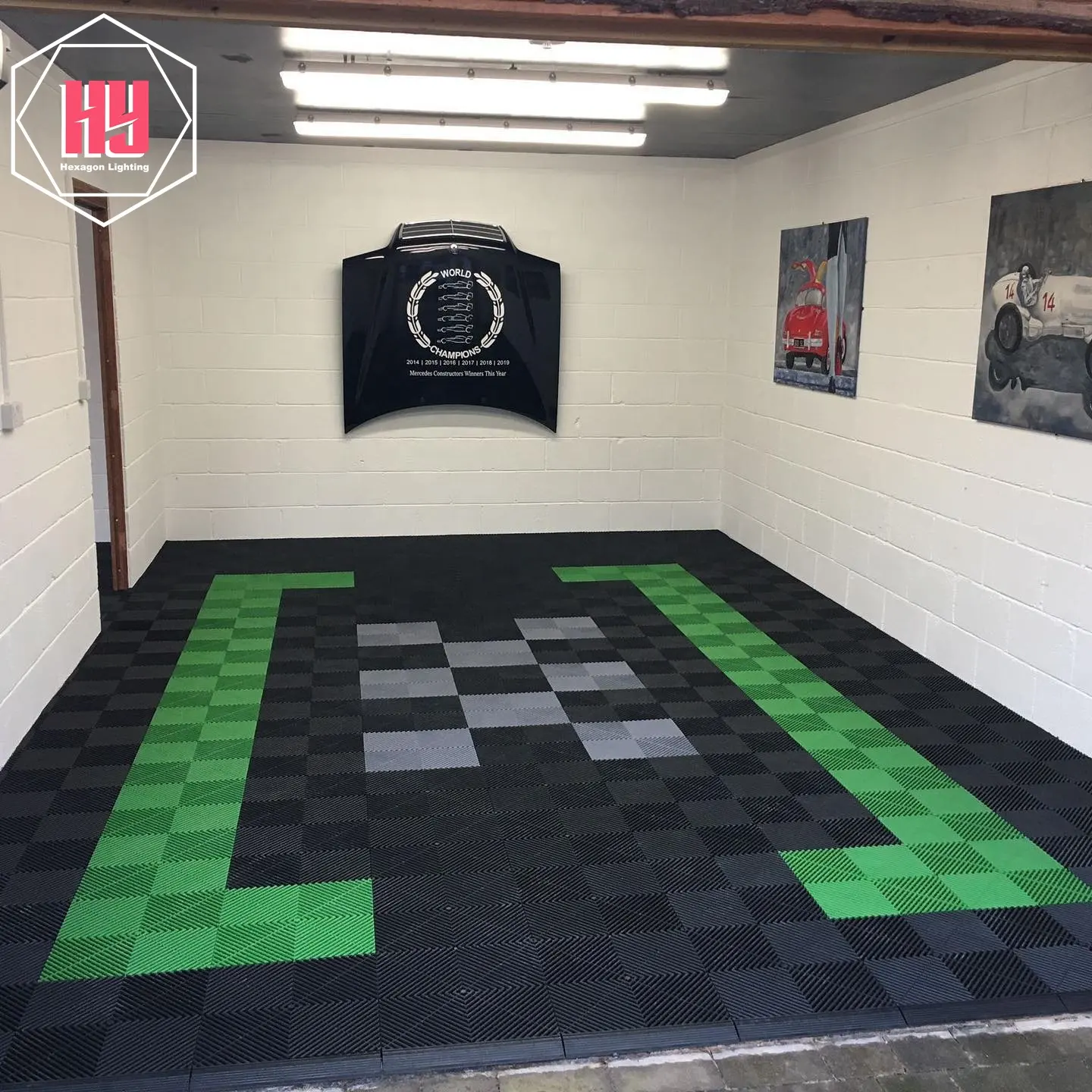Factory Direct Sale Interlocking Garage Floor Car wash Grating Mats Anti Slip Removable Car Detailing Tiles