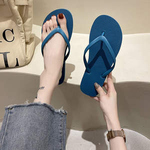 Pantoufles et Tongs Confortables de Couleur Unie, pour Femmes, Mode Coréenne Décontractée d'Été, Antidérapantes, Respirantes pour la Plage - Product Image 4