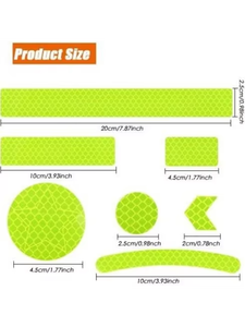 Autocollants et <span class=keywords><strong>bandes</strong></span> réfléchissants fluorescentes de sécurité pour casques de moto et de voiture, pour le commerce électronique transfrontalier, garantie 1 an - Product Image 1