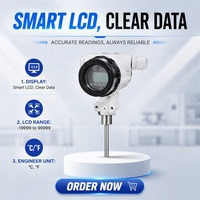 Transmitter Temperatur Terintegrasi Industri Madincos MTR430S Layar LCD Digital 4-20ma Sensor Termokopel PT100 ODM