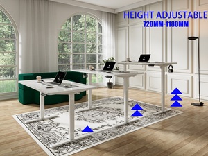 Scrivania Ergonomica Regolabile in Altezza, Tavolo Elettrico Commerciale con Sollevamento a Motore Singolo, Scrivania Sit-Stand per Uffici - Product Image 3