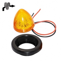 2 Zoll 7LEDs 12V Amber Crystal Lens Beehive Truck LED Seiten markierung leuchte mit Chrom veredelung Auto licht Zubehör