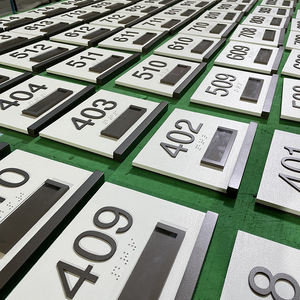 Plaques de numéro de maison en acrylique découpées au laser personnalisées en gros, plaque de nom d'adresse extérieure, plaque de porte moderne personnalisée en 3D - Product Image 5