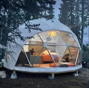 Carpa Domo Geodésica de Lujo para Glamping al Aire Libre, Personalizada de Fábrica, Impermeable y Resistente al Viento, de 7m, 8m, 9m, con Baño, Modelo DT014 - Product Image 1