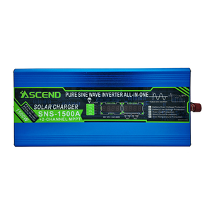 Convertisseur <span class=keywords><strong>solaire</strong></span> hybride à onde sinusoïdale pure ASCEND série SNS avec contrôleur MPPT 12V DC vers 220V AC 1000W/1500W - Product Image 3