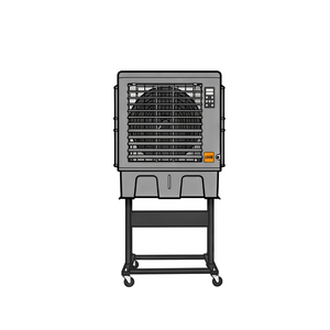 Refroidisseur d'air évaporatif électrique portable télécommandé en plastique avec débit d'air de 15000 cmh, usage commercial, humidification et refroidissement - Product Image 1