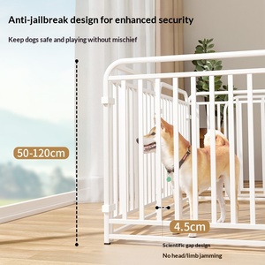 Прочная цельнометаллическая утолщенная квадратная труба – свободно комбинируемый вольер/клетка для собак мелких и средних пород, для использования в помещении - Product Image 2