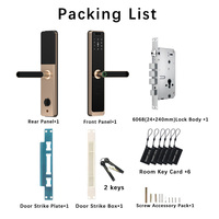 Cerradura de puerta inteligente dorada, aleación de aluminio, reconocimiento Facial de huellas dactilares, resistente al agua, aplicación Tuya controlada por Wi-Fi habilitado en la nube para el hogar