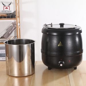<span class=keywords><strong>Olla</strong></span> Eléctrica para Calentar Sopa <span class=keywords><strong>de</strong></span> Acero Inoxidable <span class=keywords><strong>de</strong></span> 10L 13L, Color Negro, para Catering y Buffet - Product Image 3