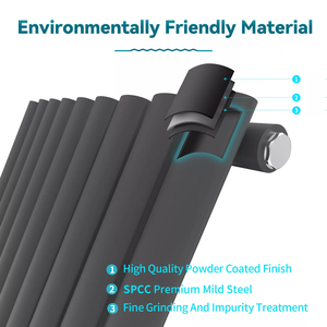 <span class=keywords><strong>Radiateur</strong></span> à panneau ovale unique horizontal 1180 mm <span class=keywords><strong>de</strong></span> large pour <span class=keywords><strong>salle</strong></span> <span class=keywords><strong>de</strong></span> <span class=keywords><strong>bain</strong></span> salon <span class=keywords><strong>chauffage</strong></span> <span class=keywords><strong>central</strong></span> à économie d'énergie garder au chaud - Product Image 5