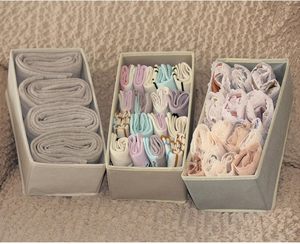 Lot de 3 séparateurs de tiroirs gris pour <span class=keywords><strong>sous</strong></span>-vêtements, chaussettes et <span class=keywords><strong>sous</strong></span>-vêtements, bacs de rangement en tissu non tissé. - Product Image 6