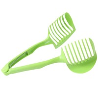 Groene handmatige fruit- en groentesnijder, citroen-, tomaat- en aardappelsnijder met handvat, keukengereedschap