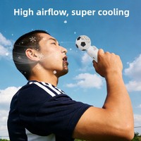 Neuer X68 Fußball-Fan-Handventilator mit Eiskühlung, faltbar, transparentes Mecha-Design, USB-wiederaufladbar