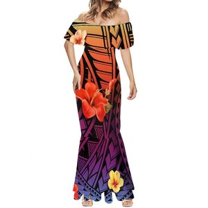 Abito da sirena con stampa <span class=keywords><strong>tribale</strong></span> Hawaii personalizzato di alta qualità all'ingrosso abiti stampati Casual per donne di Design nuovo - Product Image 6