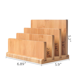 Nhỏ 3-phần Tre Thư tổ chức với cao su chân-sinh thái thân thiện trường & nhà văn phòng bàn lưu trữ giá - Product Image 3