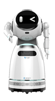 Robot de service professionnel humanoïde intelligent Cruzr, reconnaissance faciale, commande par application, charge automatique, autonomie de 8h, écran de 12 pouces, 360°