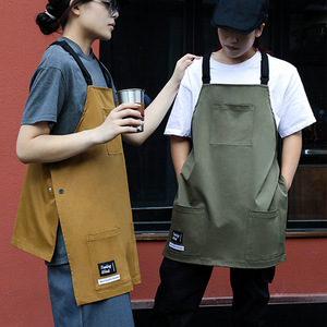 Cross Border Style Apron Durable Stain Resistant Solid Color Workwear For Restaurants Barbershops Pet Shops Men Women - Product Image 1