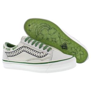 Vans Old Skool Cream Chaussures de skate unisexes basses en toile - Product Image 4