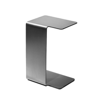 Table d'appoint en métal durable de haute qualité, en forme rectangulaire, design contemporain, hauteur réglable, pour hôtel et salle à manger