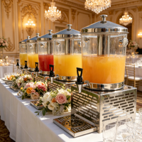 Distributeur de jus en acier inoxydable doré pour buffet, fête, mariage, hôtel, décoration et fournitures