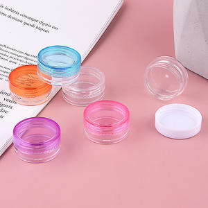 Flacon cosmétique rond en plastique PS <span class=keywords><strong>2G</strong></span> 3G 5G avec bouchon en plastique multicolore pour crème pour le visage, soin de la peau, poudre libre - Product Image 2