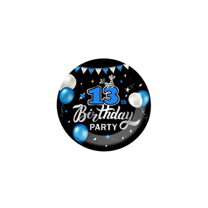 DAMAI - Juego de Decoración Personalizado para Fiesta de Cumpleaños con Temática Negra y Azul para Niños de 13 Años - Product Image 5
