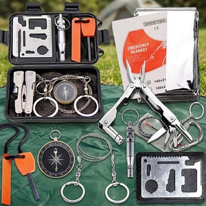 Outils <span class=keywords><strong>de</strong></span> <span class=keywords><strong>survie</strong></span> en plein air 9-en-1 DIY en gros, équipement multifonctionnel portable pour le camping et la randonnée, entièrement étanche avec poignée en D - Product Image 4