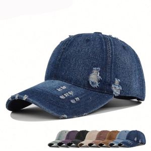 Bsci Manufacturer <b>Summer</b> Outdoor Sports Washed Cloth Baseball Cap Distressted Worn Out Dad <b>Hats</b> Denim Baseball Caps 2024 - Product Image 1
