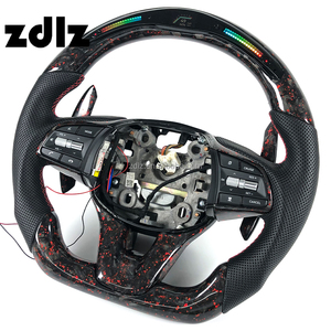 Volante LED de Fibra de Carbono Forjado Personalizado con Levas de Cambio para <span class=keywords><strong>Genesis</strong></span> G70 GV70 G80 <span class=keywords><strong>G90</strong></span> GV80 2017 2018 2019 <span class=keywords><strong>2020</strong></span> 2021 - Product Image 3