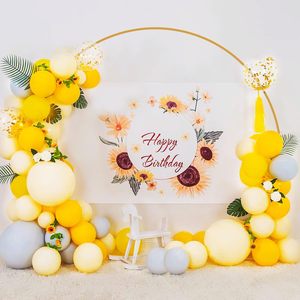 Arche de fleurs artificielles en fer durable de 6-7 pieds pour décoration de toile de fond de mariage ou de fête d'anniversaire - Product Image 3