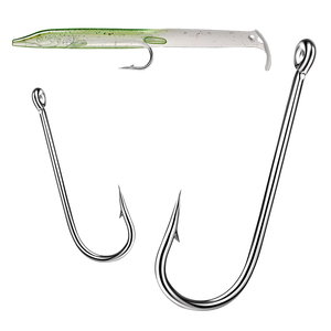Set di 3 esche morbide da 88mm 0.9g e 113mm 2.1g, esche artificiali a coda a T di alta qualità con amo da pesca per la pesca al branzino - Product Image 2