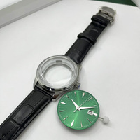 Esfera Negra de 35 mm, Cristal de Reloj con Bisel de 20 mm, Ancho de Correa NH35 38 Movimiento 40 mm, Piezas de Repuesto para Caja, Reparación de Relojes