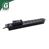 GETEKnet OEM ODM PDU intelligent vertical géré pour montage en rack, 4 à 20 ports, unité de distribution d'alimentation avec surveillance des prises, certifié CE, 110V-380V