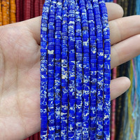 Perles intercalaires turquoise 2x4mm en forme de baril, perles en pierre synthétique pour la fabrication de bijoux, marque Tactful tendance
