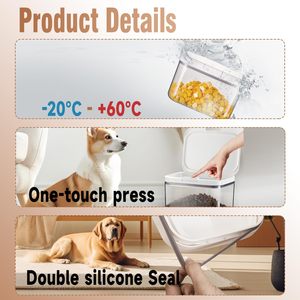 ชุดกล่องพลาสติกเก็บอาหารธัญพืชแบบสุญญากาศ4ชิ้น - Product Image 3