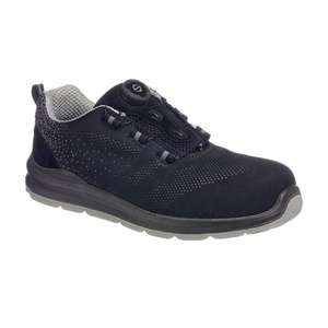PORTWEST - FT08BGY44 Compositelite wire lace Trainer Knit S1P black/grey <b>safety</b> <b>shoe</b> <b>SAFETY</b> <b>SHOES</b> AND <b>SAFETY</b> TRAINERS - Product Image 1